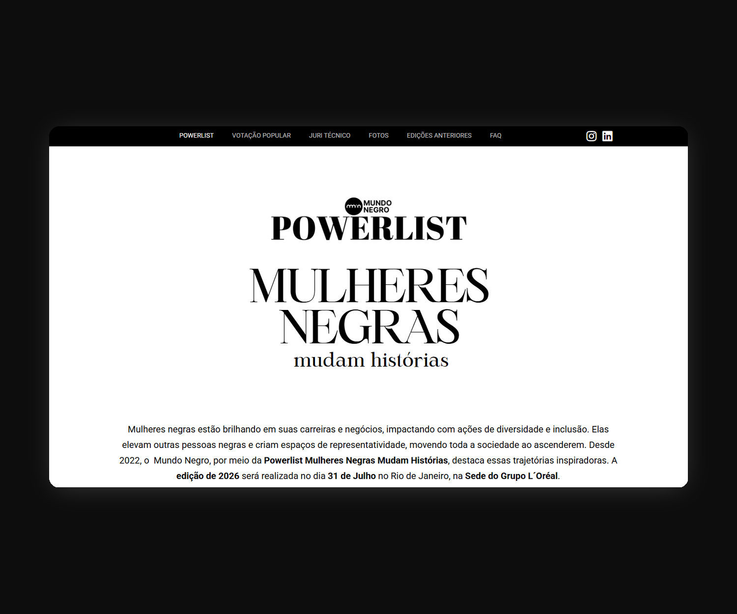 Powerlist Mundo Negro