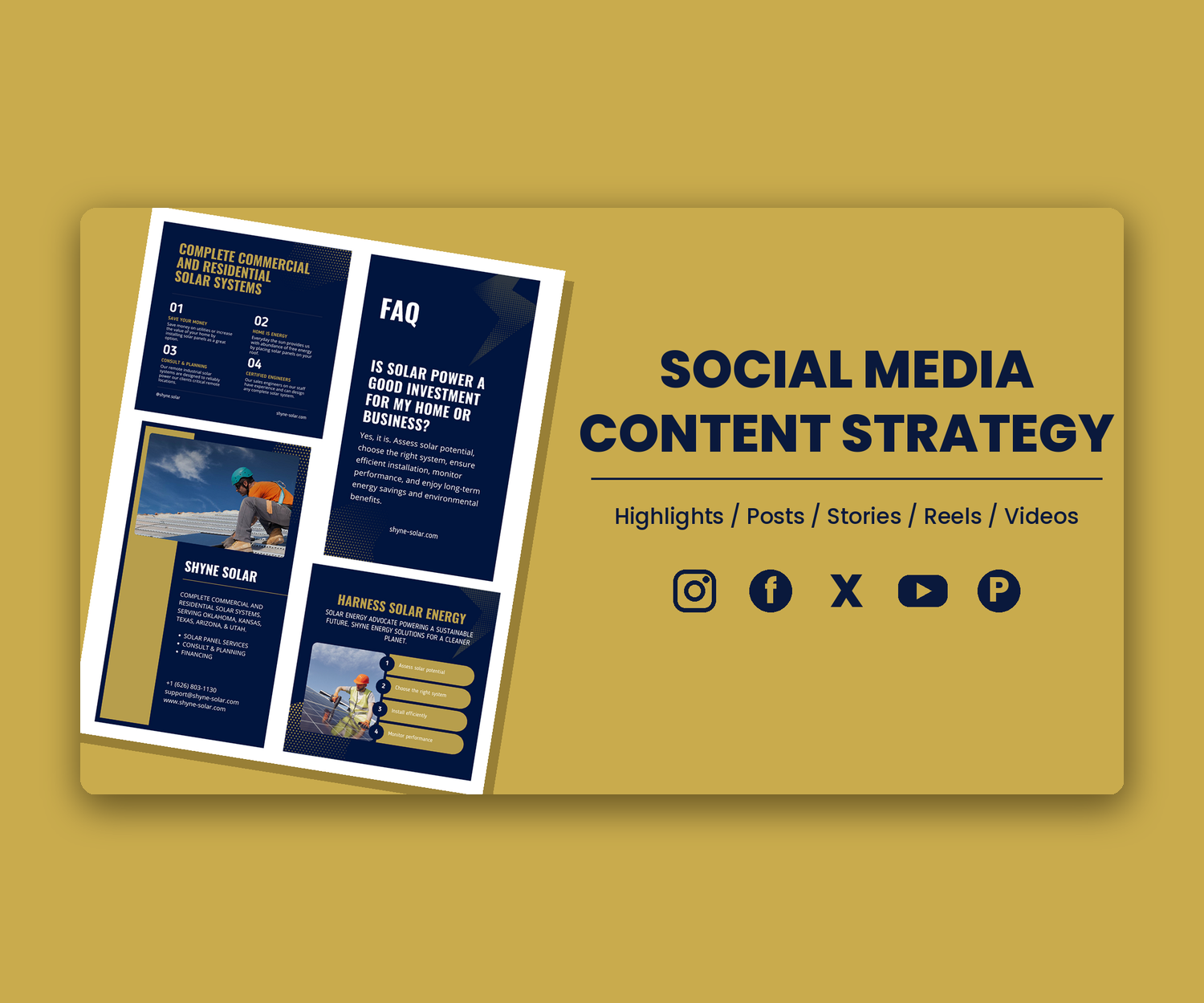 Shyne Solar — Social Media Content Strategy